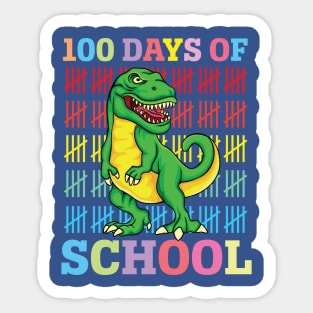 100 Days Of School Rawr Dinosaur Teacher Students Sticker